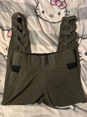 PINK Victoria's Secret Olive Green Active Leggings